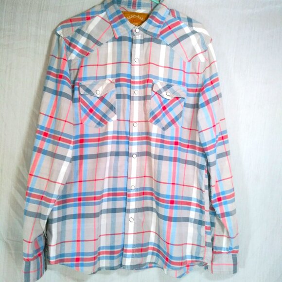 Red Camel Vintage 90's Pearl Snap Multicolor Long Sleeve Shirt Western - Picture 7 of 10